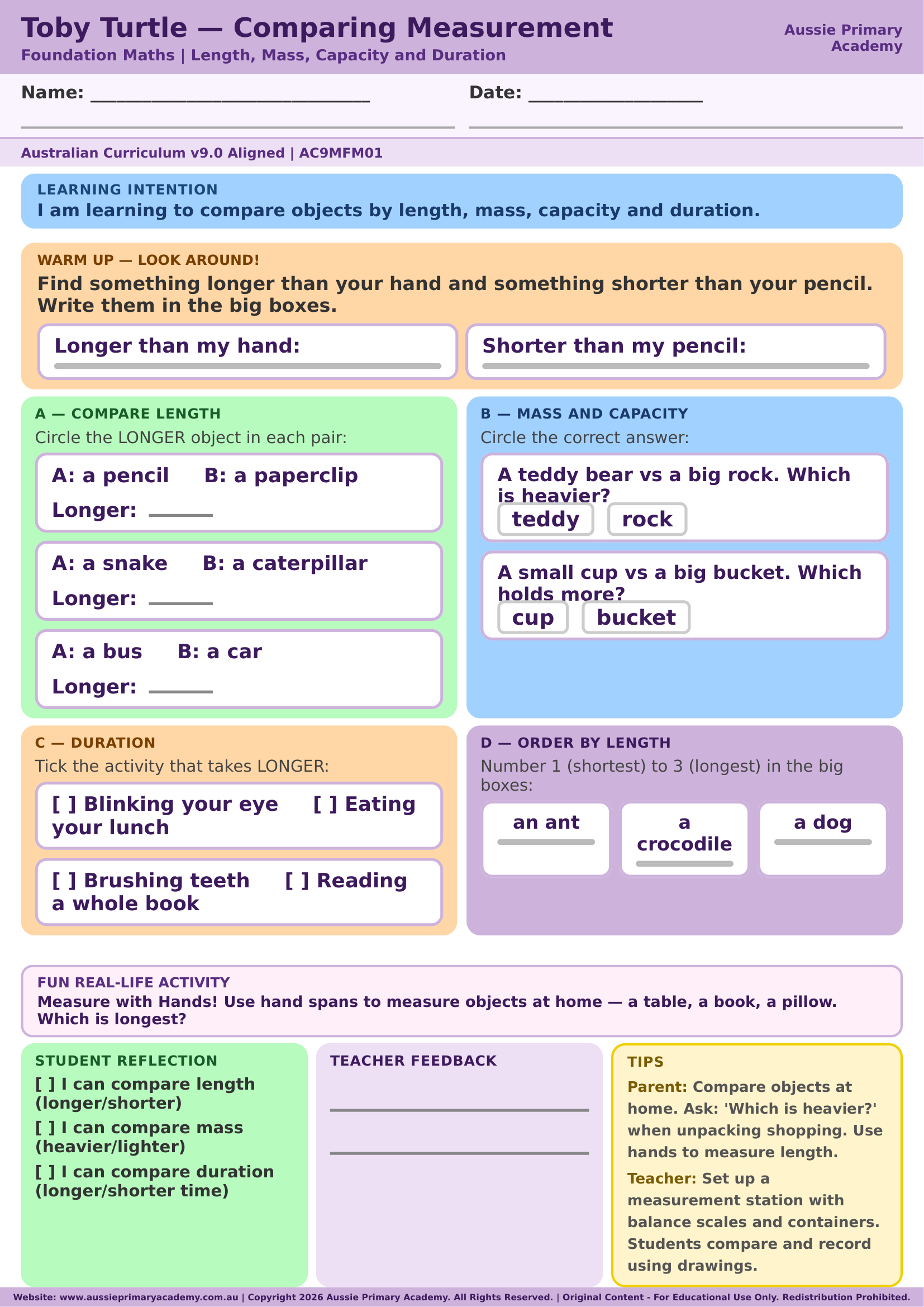 Length, Mass, Capacity and Duration Preview