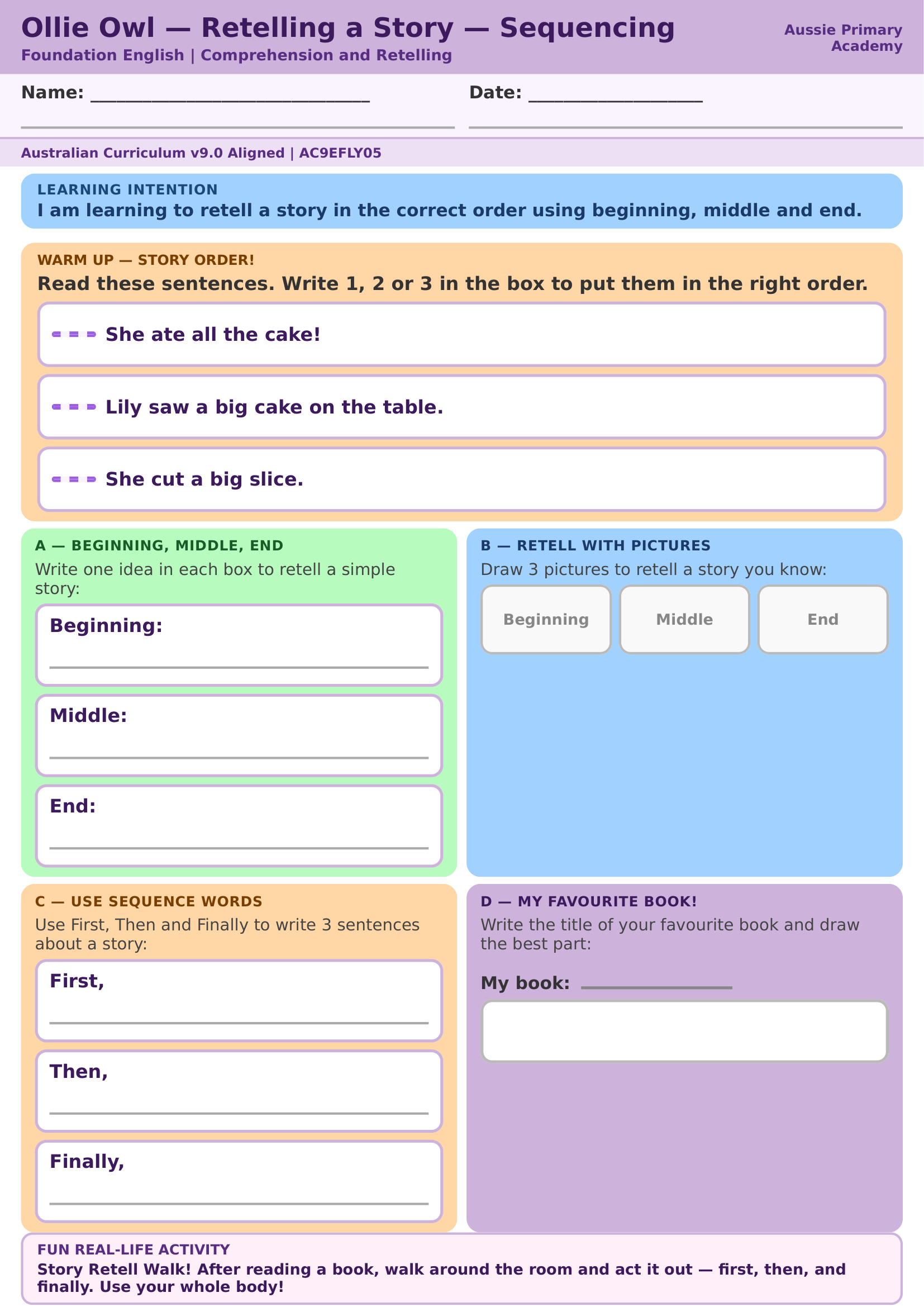 Retelling: Story Sequencing Preview