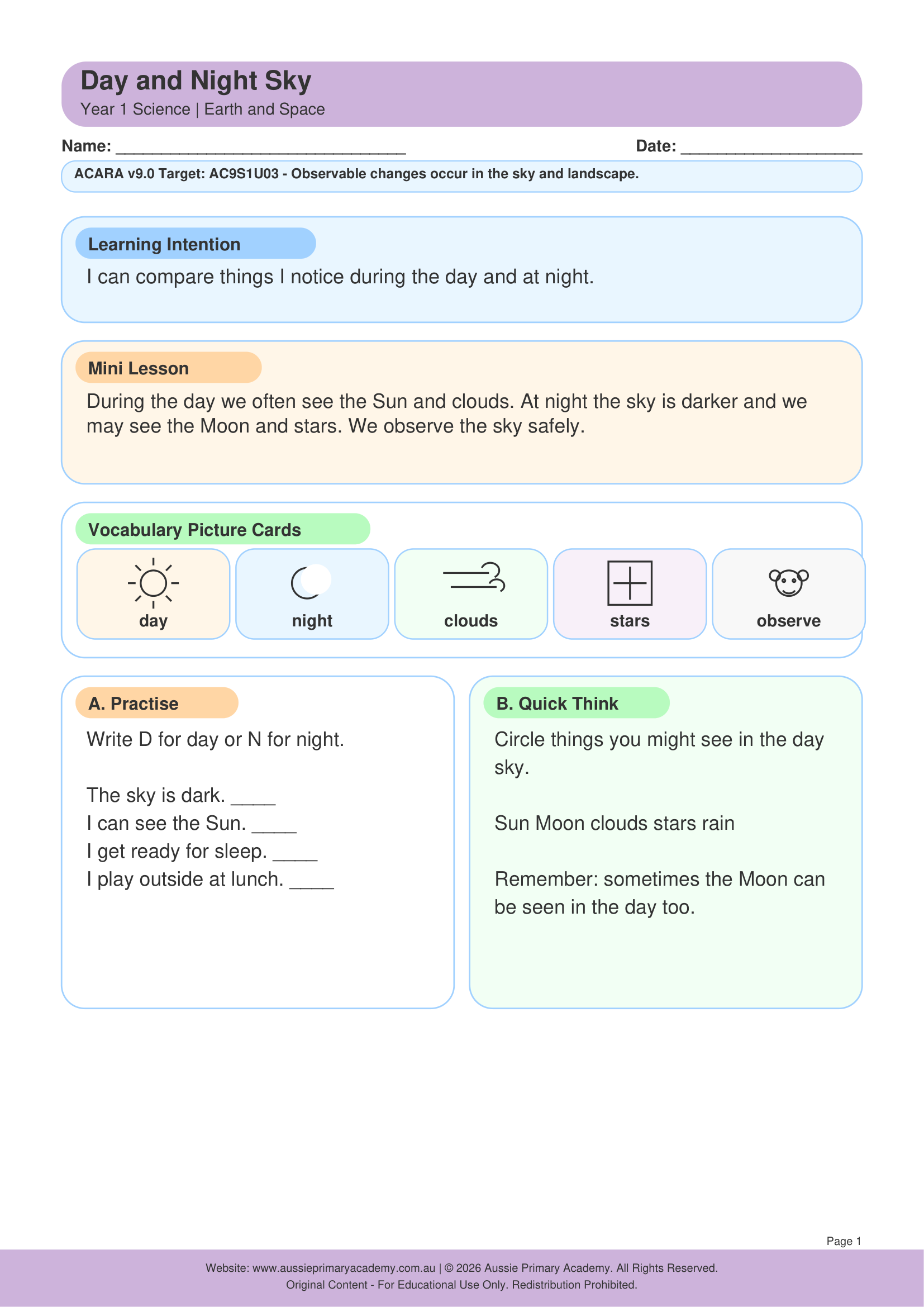 year-1-science-day-and-night-sky Preview