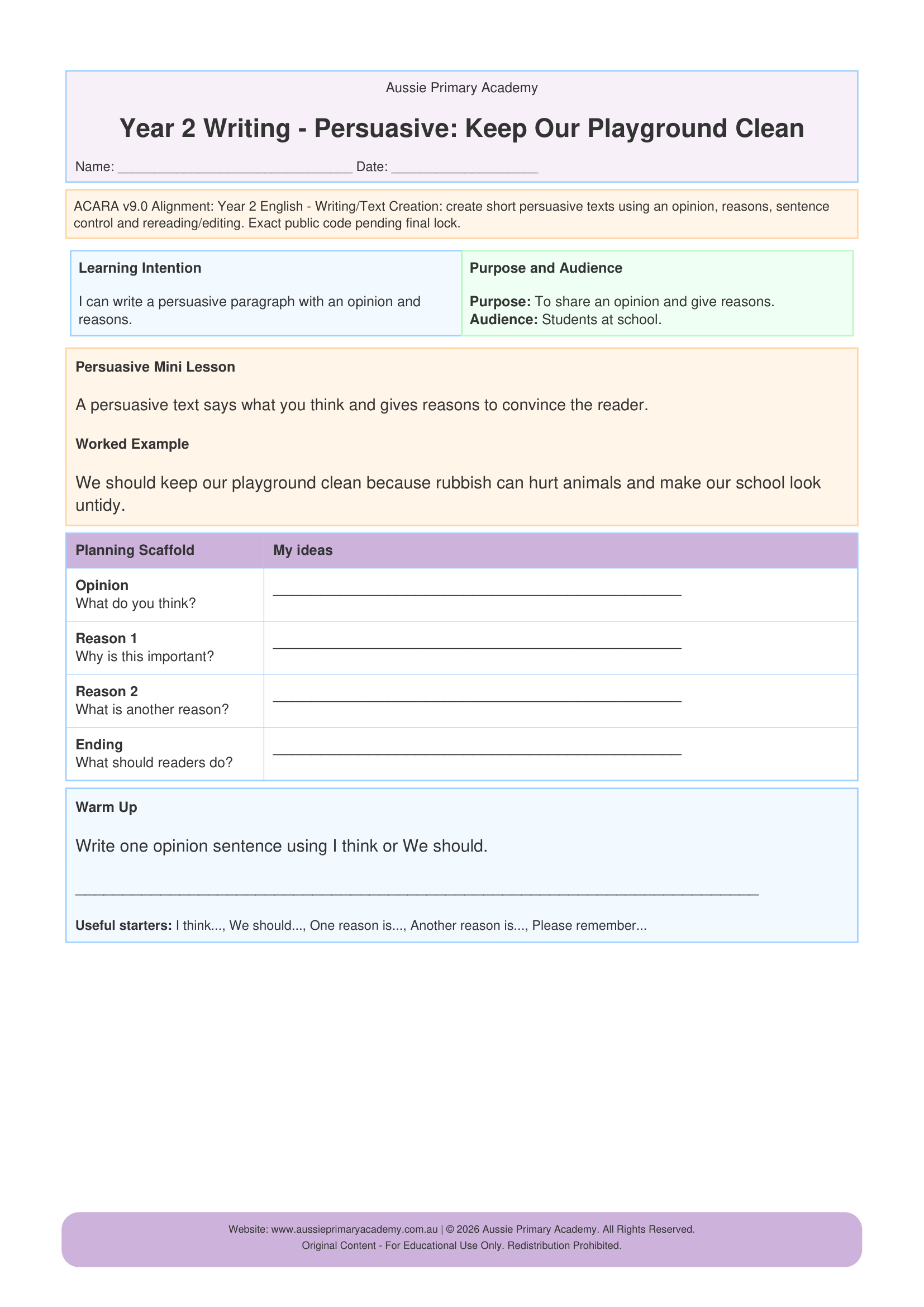 year-2-persuasive-keep-our-playground-clean Preview
