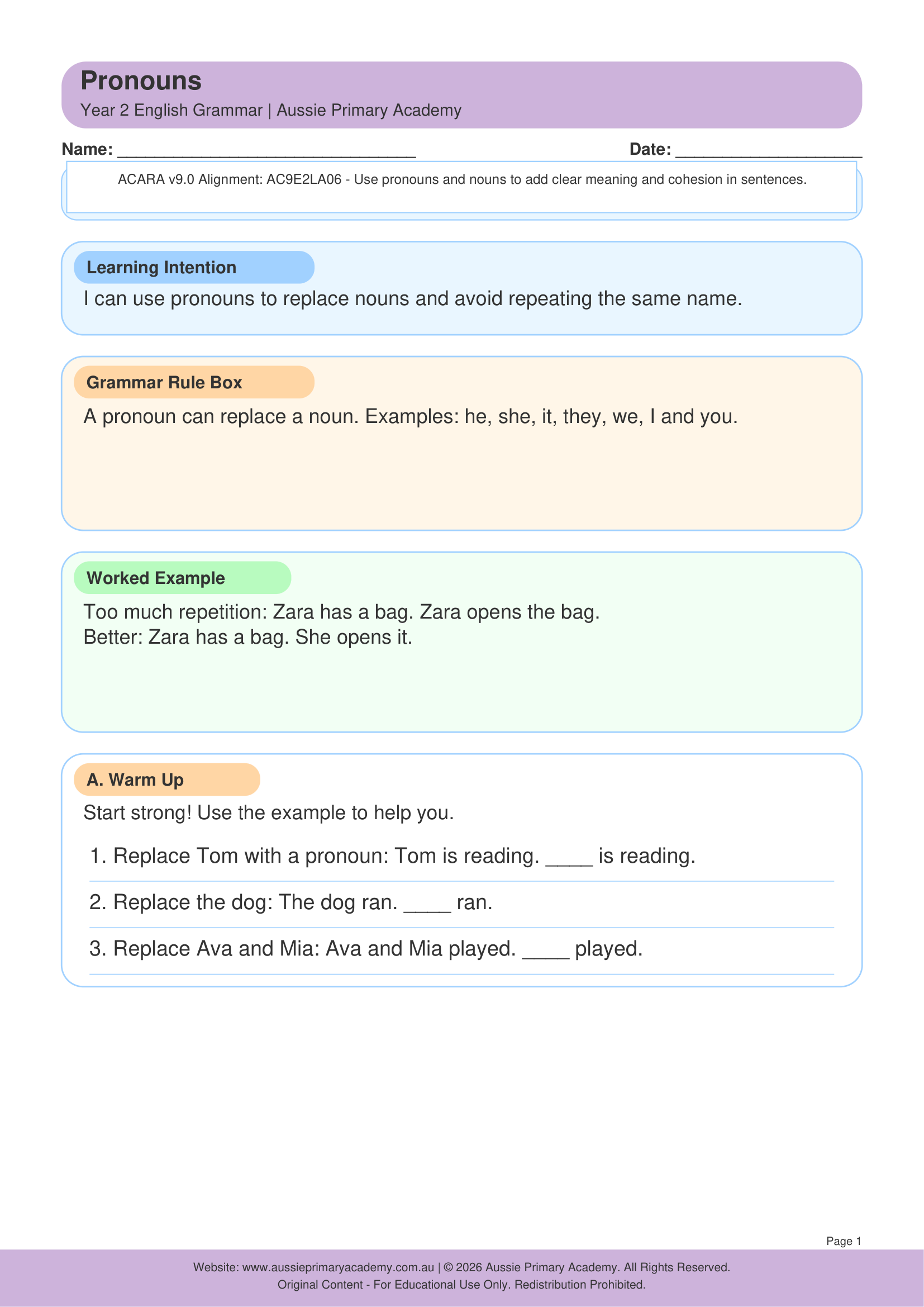 year-2-pronouns Preview