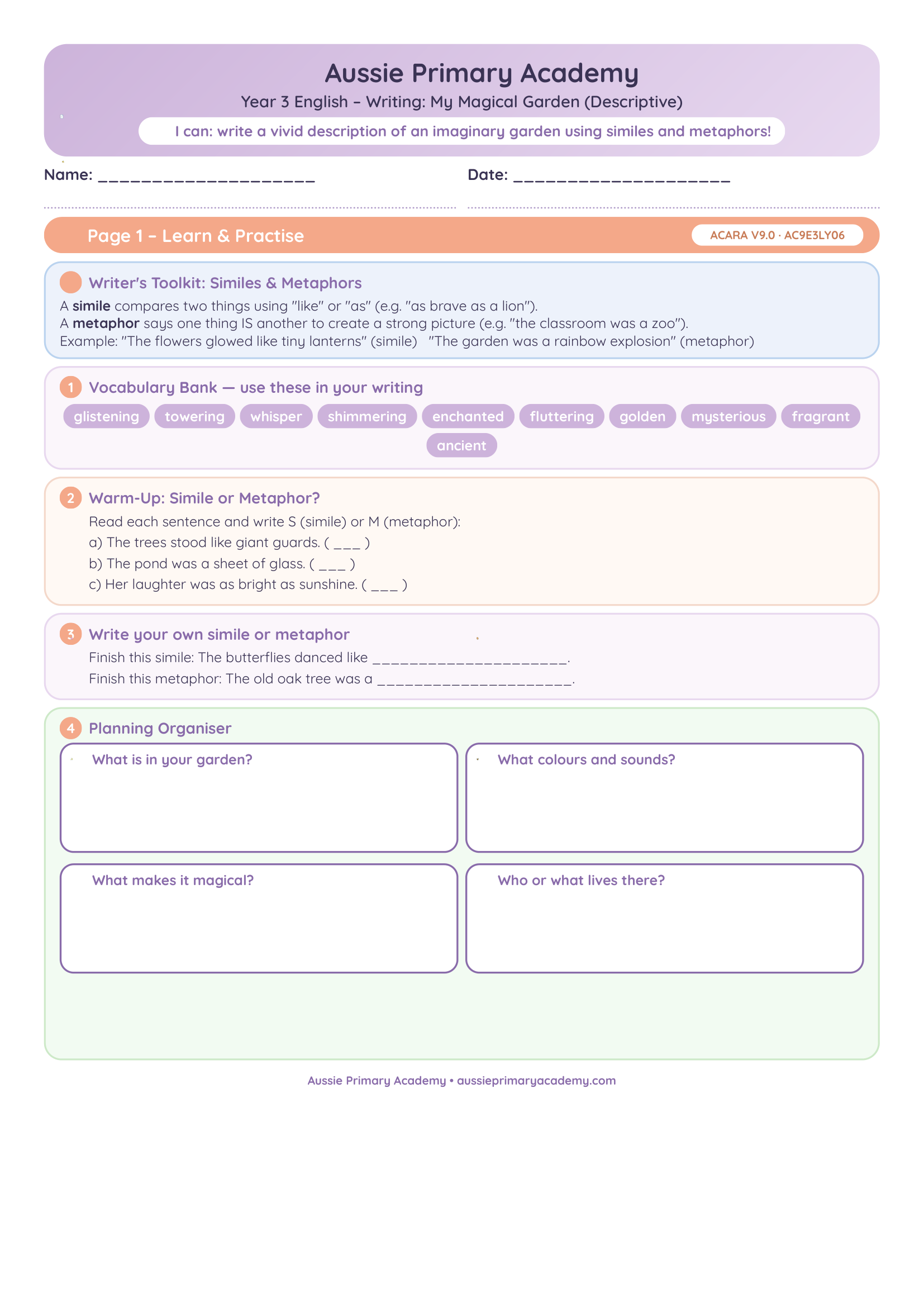 year-3-descriptive-writing-my-magical-garden Preview