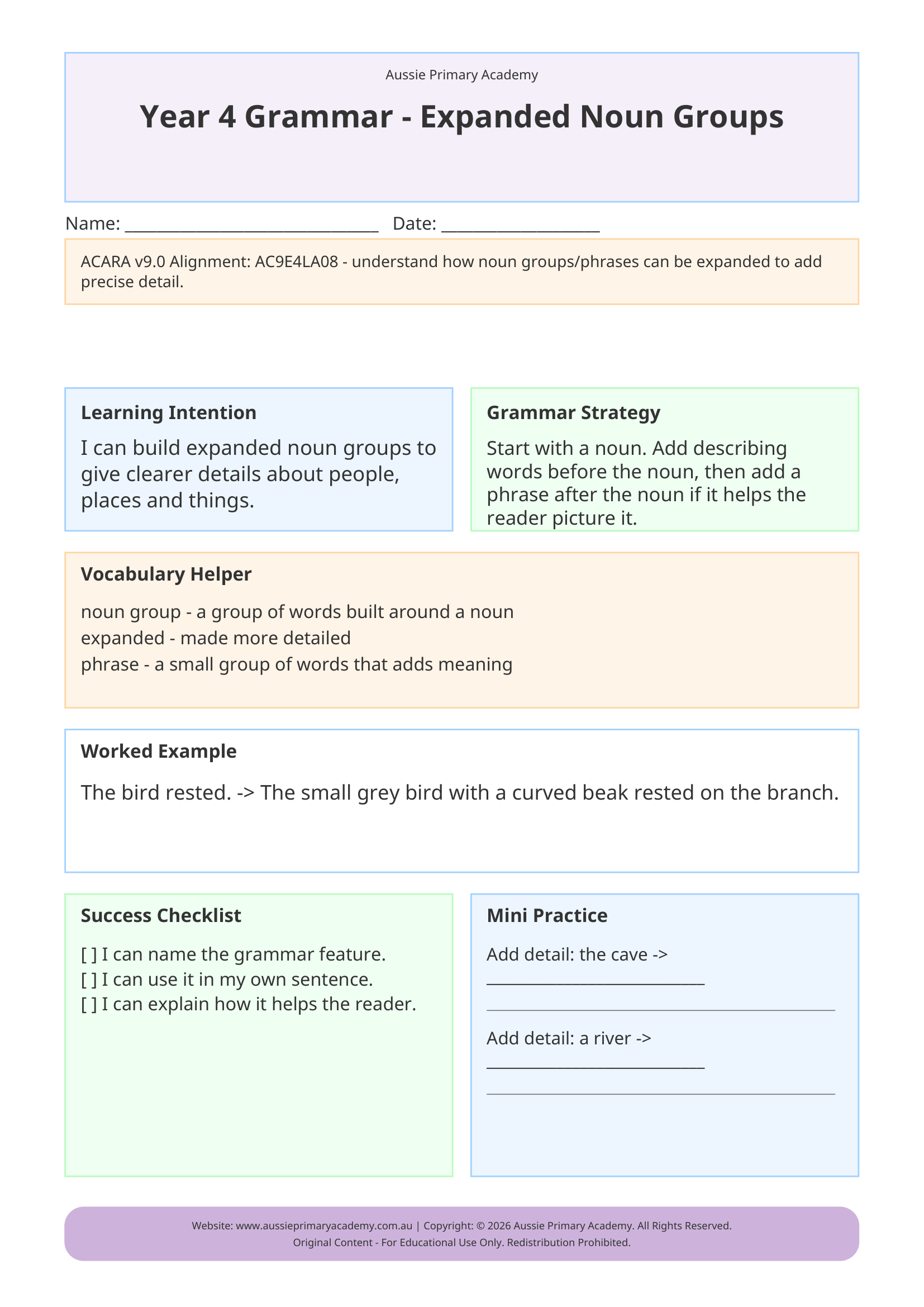 Expanded Noun Groups Preview