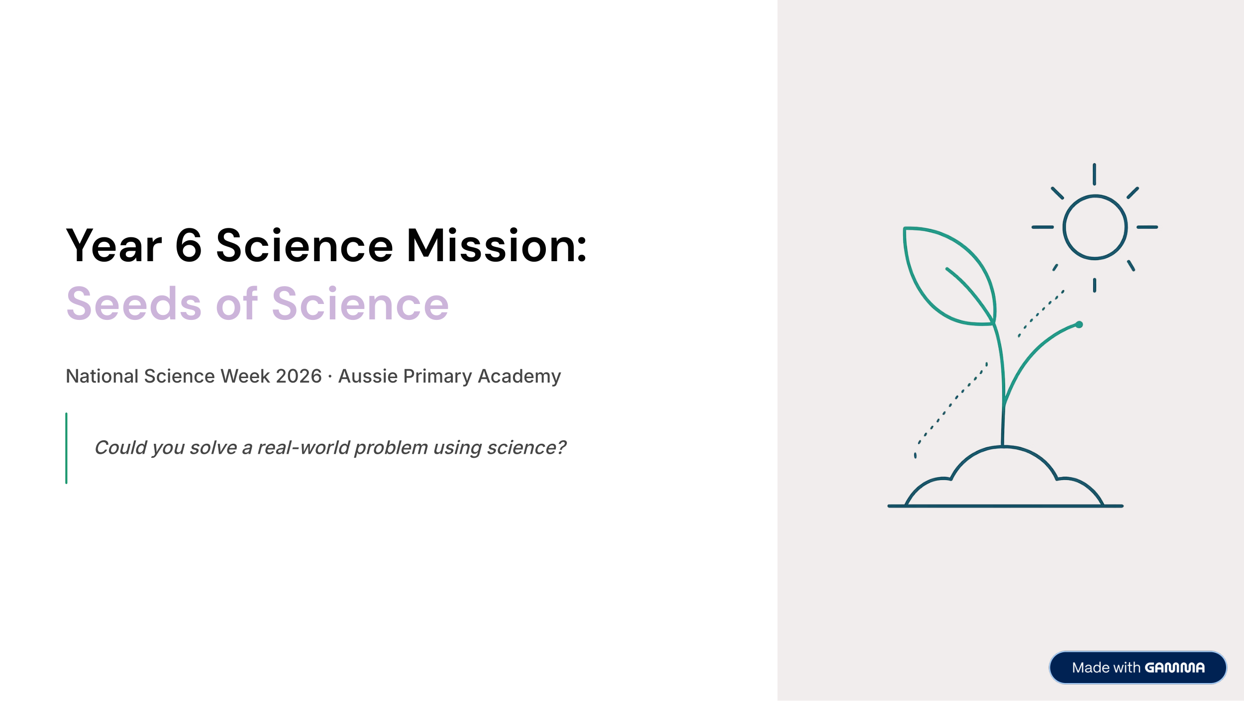 Mission Seeds Of Science worksheet preview
